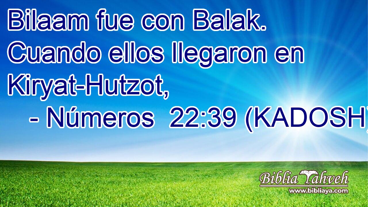  Bilaam fue con Balak. Cuando ellos llegaron en Kiryat-Hutzot, 