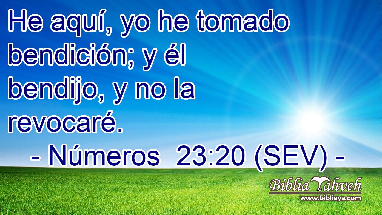 He aquí, yo he tomado bendición; y él bendijo, y no la revocaré.