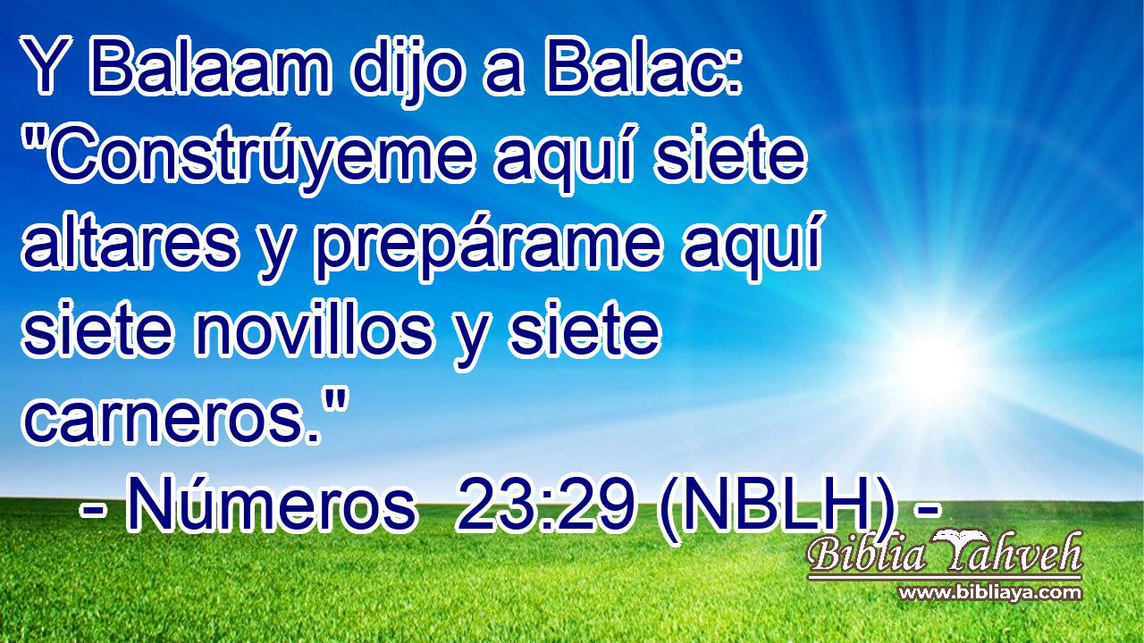  Y Balaam dijo a Balac: 