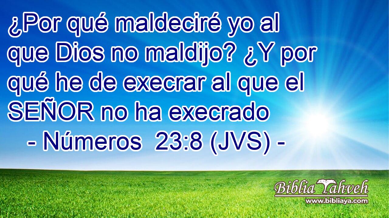 ¿Por qué maldeciré yo al que Dios no maldijo? ¿Y por qué he de execrar al que el SEÑOR no ha execrado