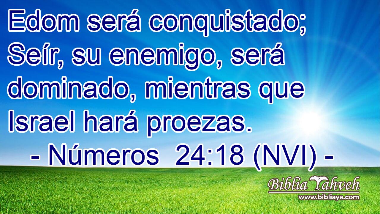  Edom será conquistado; Seír, su enemigo, será dominado, mientras que Israel hará proezas. 
