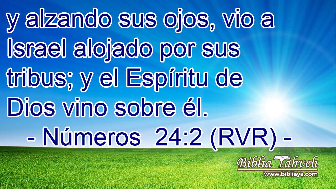 y alzando sus ojos, vio a Israel alojado por sus tribus; y el Espíritu de Dios vino sobre él.
