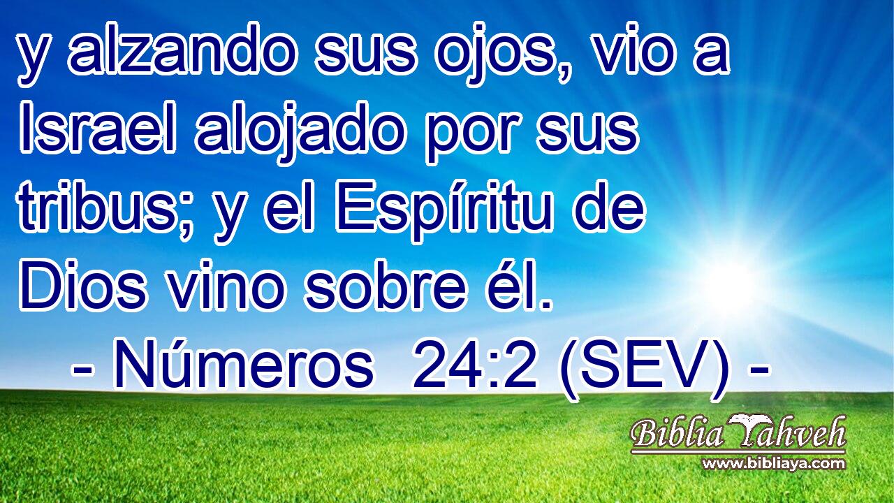 y alzando sus ojos, vio a Israel alojado por sus tribus; y el Espíritu de Dios vino sobre él.