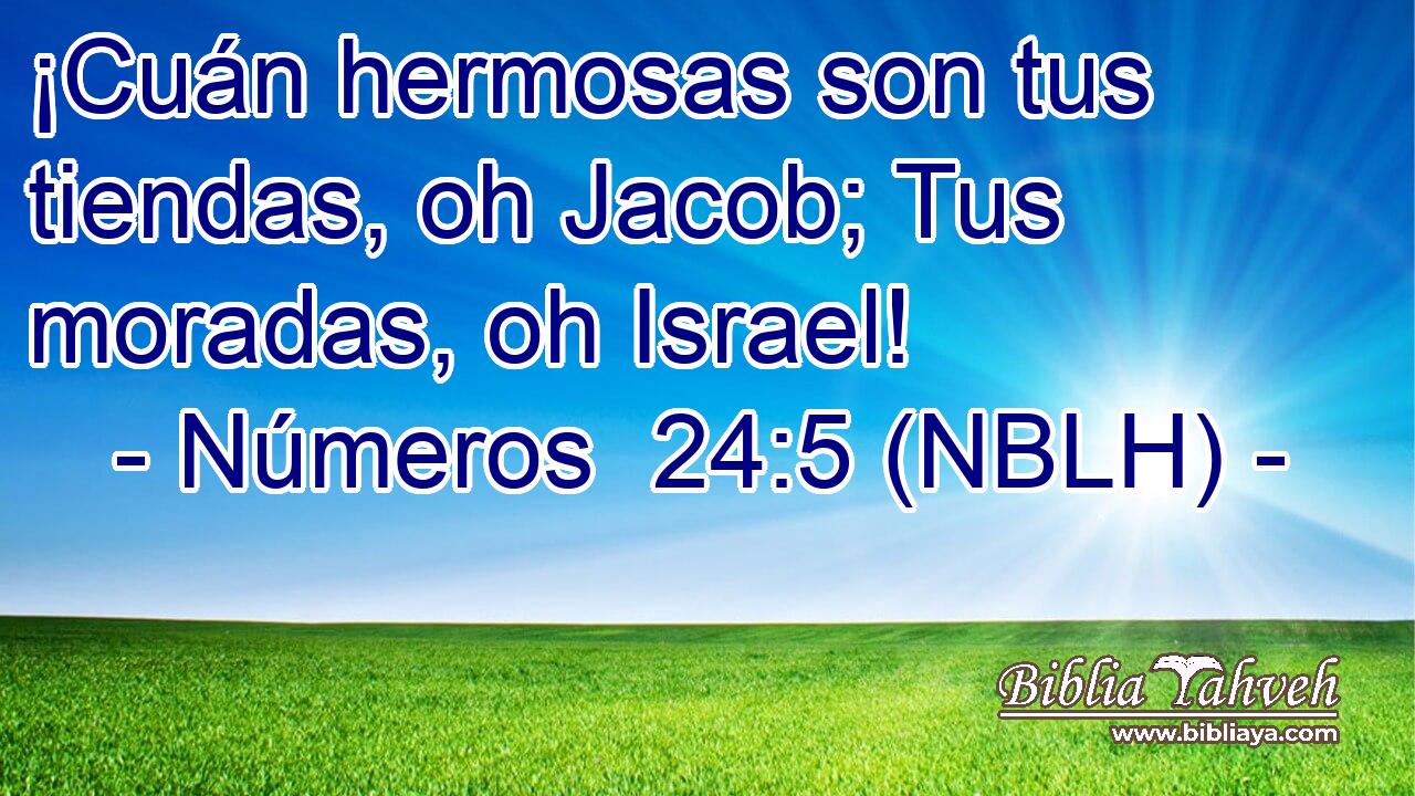  ¡Cuán hermosas son tus tiendas, oh Jacob; Tus moradas, oh Israel! 