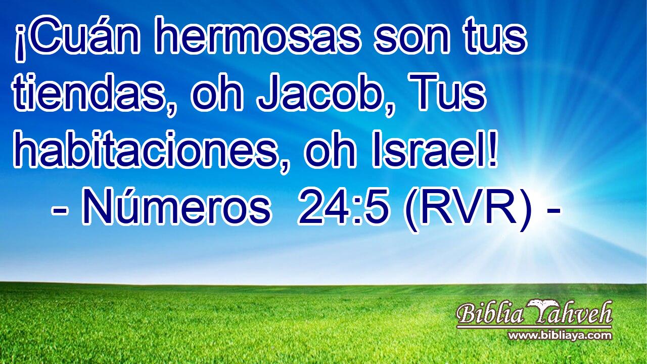 ¡Cuán hermosas son tus tiendas, oh Jacob, Tus habitaciones, oh Israel!