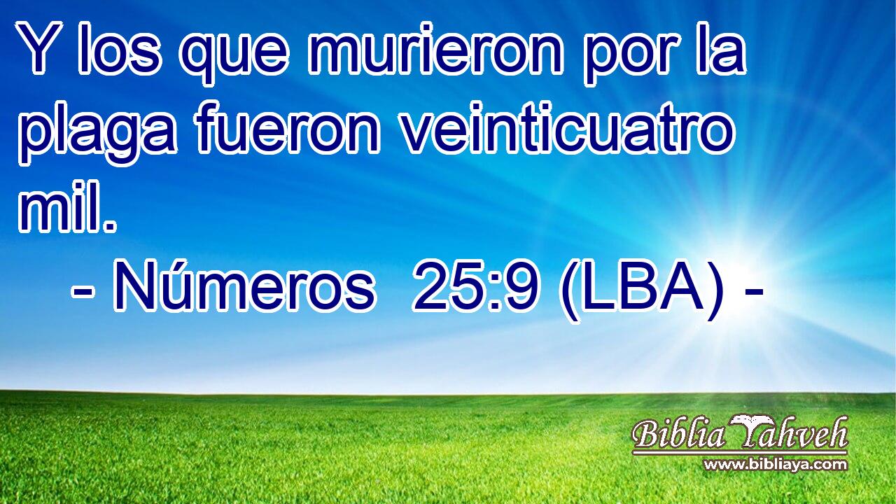 Y los que murieron por la plaga fueron veinticuatro mil.