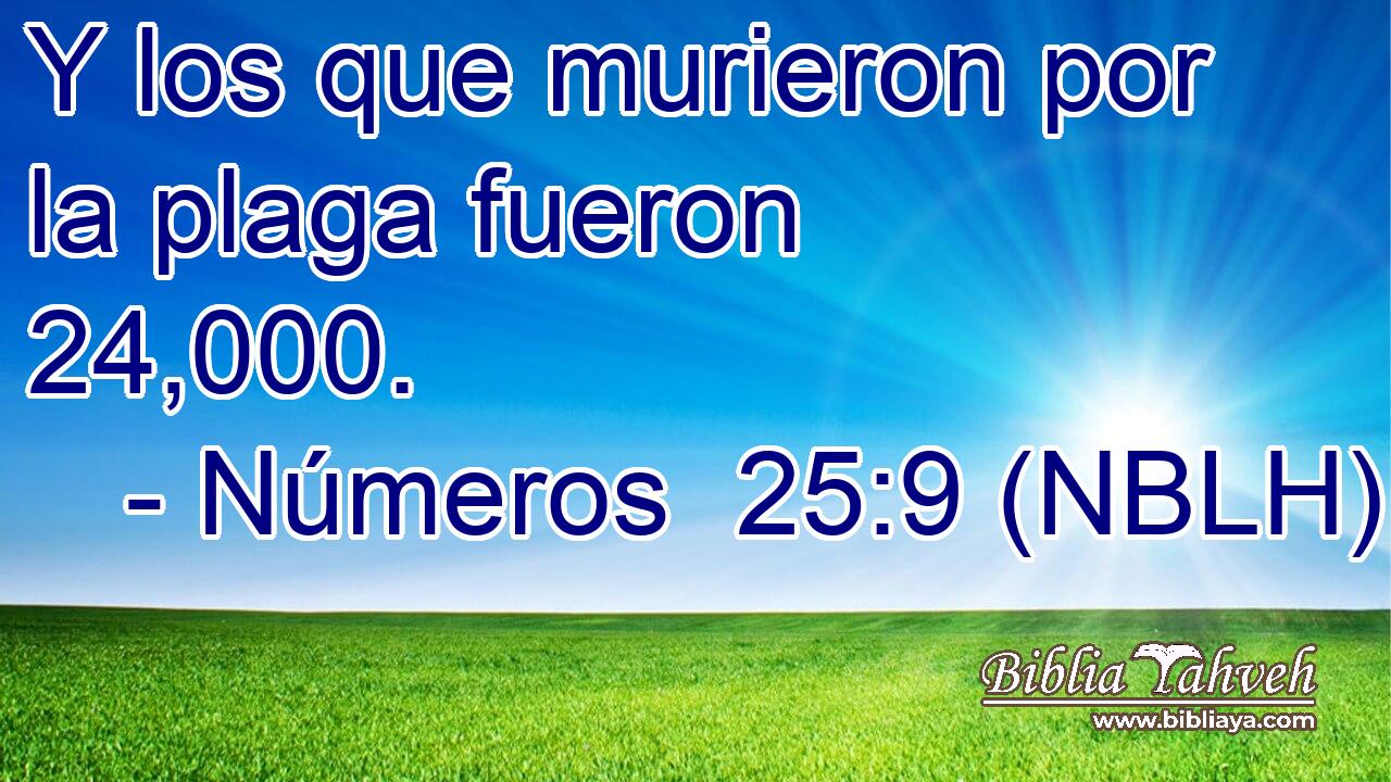  Y los que murieron por la plaga fueron 24,000. 