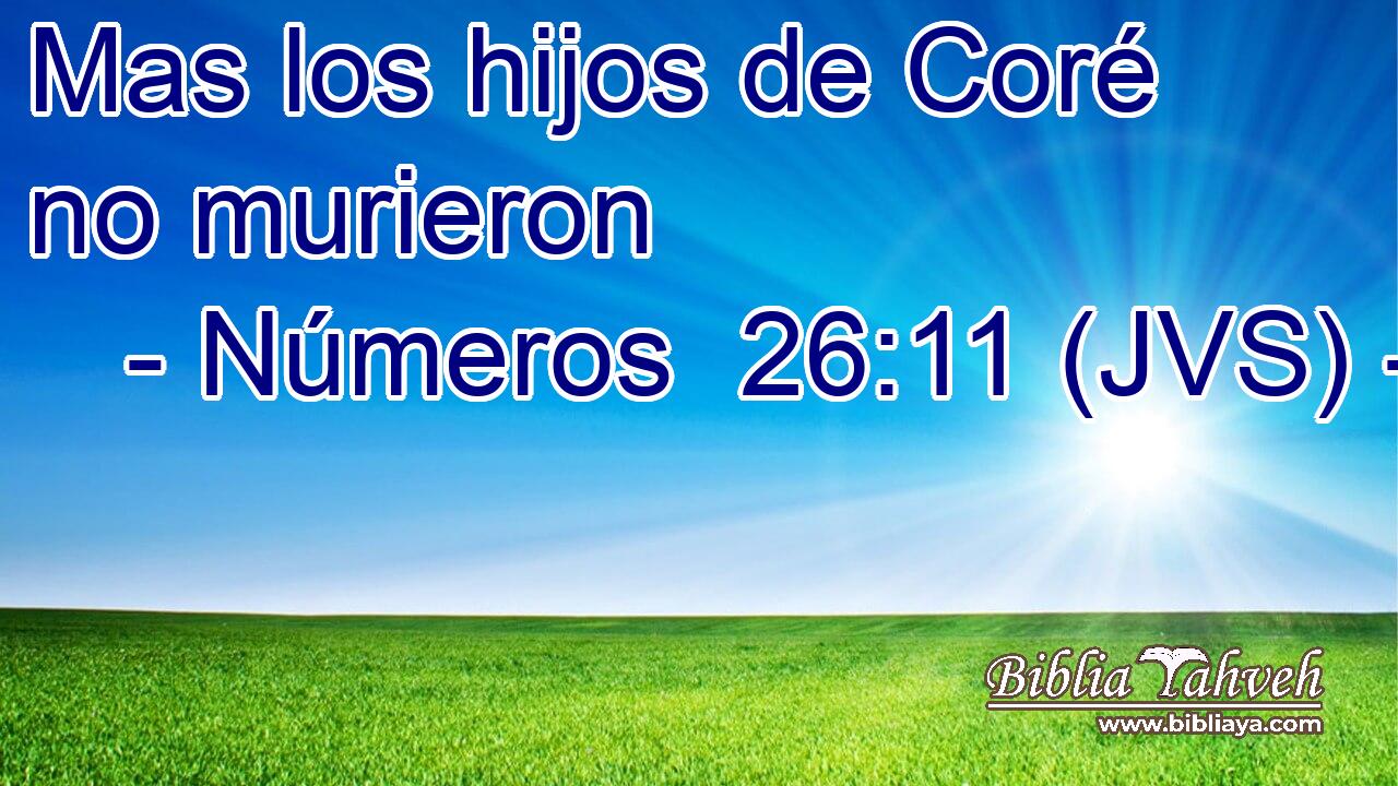 Mas los hijos de Coré no murieron