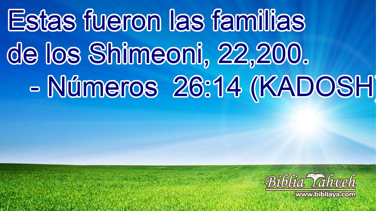  Estas fueron las familias de los Shimeoni, 22,200. 