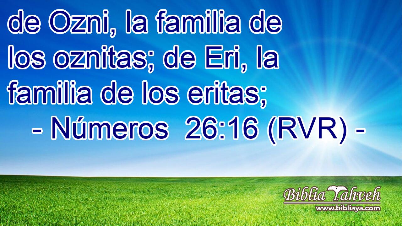 de Ozni, la familia de los oznitas; de Eri, la familia de los eritas;