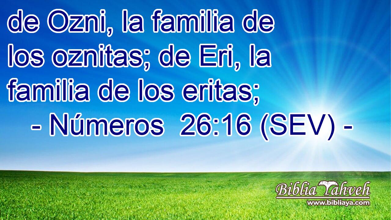 de Ozni, la familia de los oznitas; de Eri, la familia de los eritas;