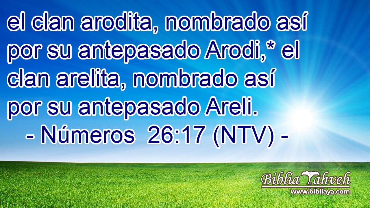 el clan arodita, nombrado así por su antepasado Arodi,* el clan arelita, nombrado así por su antepasado Areli.
