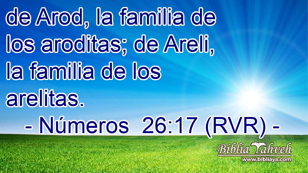 de Arod, la familia de los aroditas; de Areli, la familia de los arelitas.