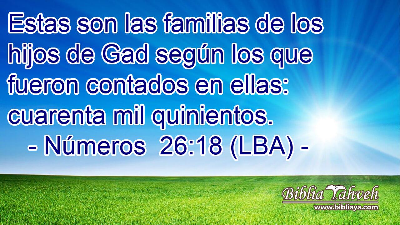 Estas son las familias de los hijos de Gad según los que fueron contados en ellas: cuarenta mil quinientos.