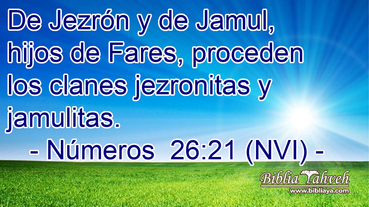  De Jezrón y de Jamul, hijos de Fares, proceden los clanes jezronitas y jamulitas. 