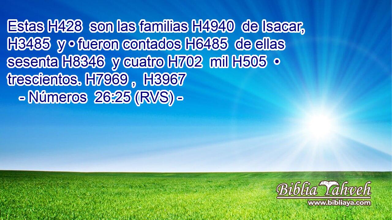 Estas H428  son las familias H4940  de Isacar, H3485  y • fueron contados H6485  de ellas sesenta H8346  y cuatro H702  mil H505  • trescientos. H7969 ,  H3967 