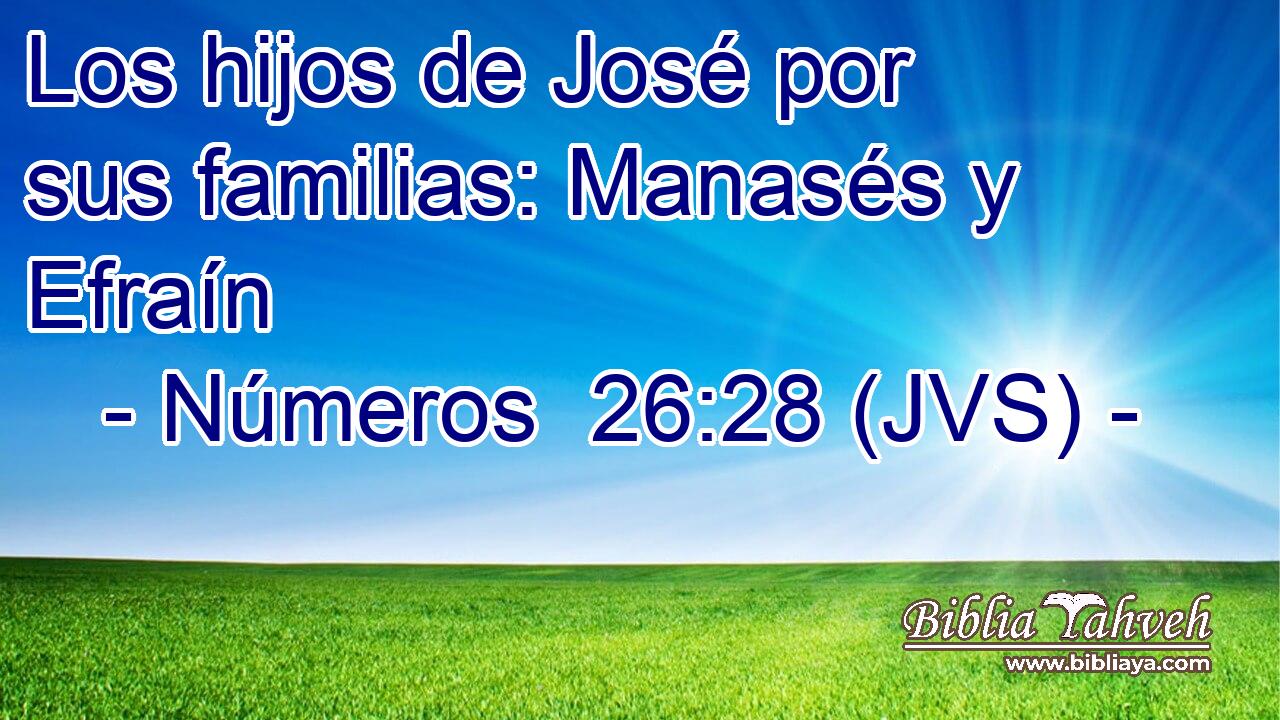 Los hijos de José por sus familias: Manasés y Efraín