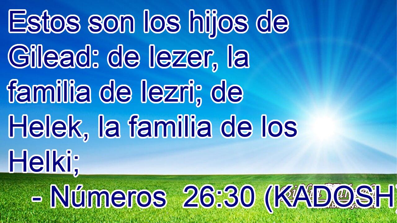  Estos son los hijos de Gilead: de Iezer, la familia de Iezri; de Helek, la familia de los Helki; 