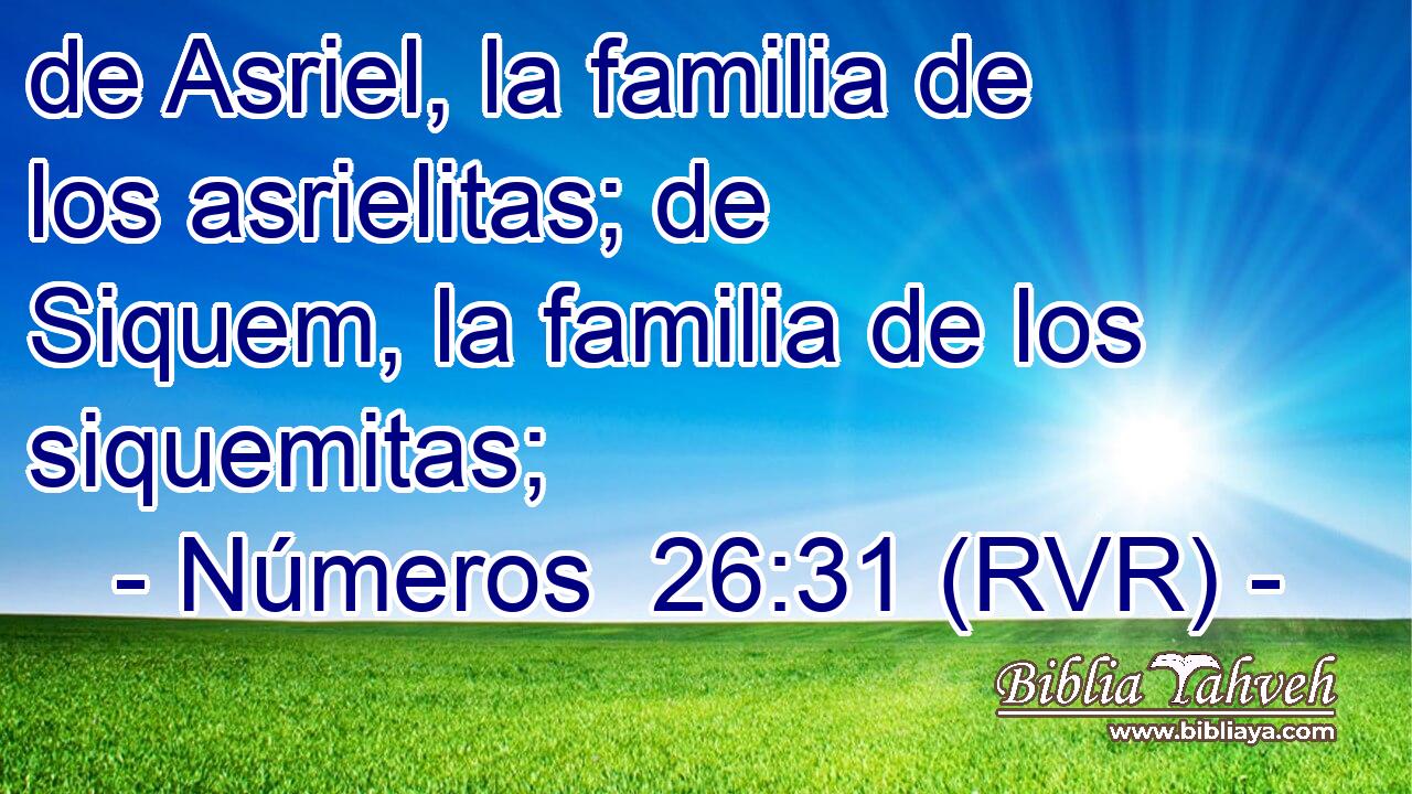 de Asriel, la familia de los asrielitas; de Siquem, la familia de los siquemitas;