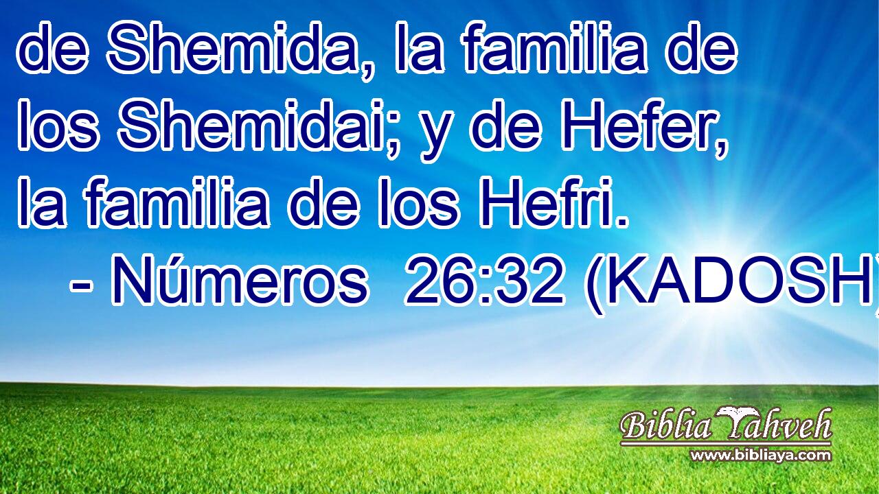  de Shemida, la familia de los Shemidai; y de Hefer, la familia de los Hefri. 