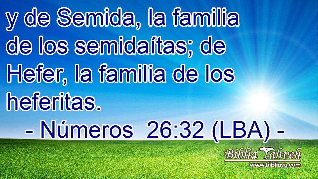 y de Semida, la familia de los semidaítas; de Hefer, la familia de los heferitas.