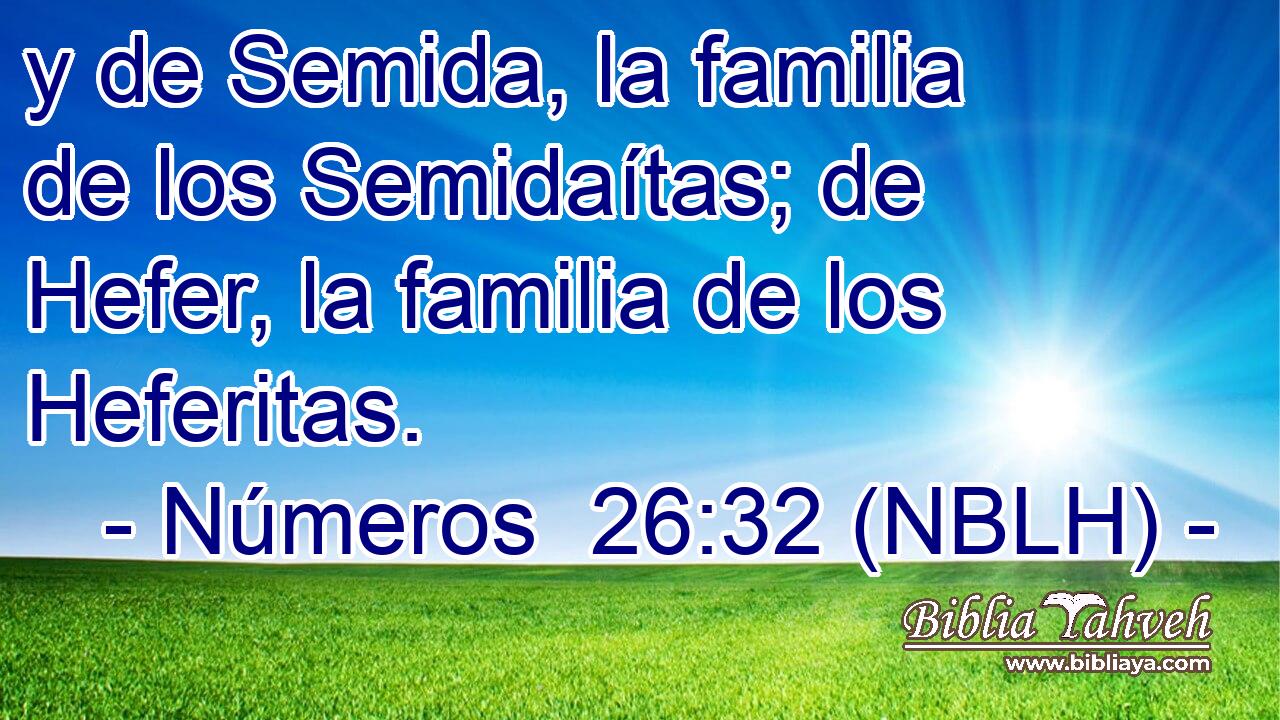  y de Semida, la familia de los Semidaítas; de Hefer, la familia de los Heferitas. 