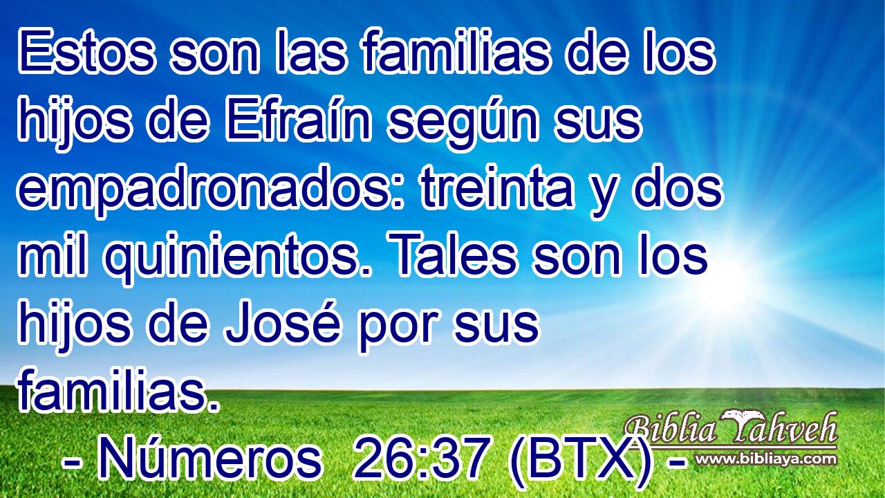 Estos son las familias de los hijos de Efraín según sus empadronados: treinta y dos mil quinientos. Tales son los hijos de José por sus familias.