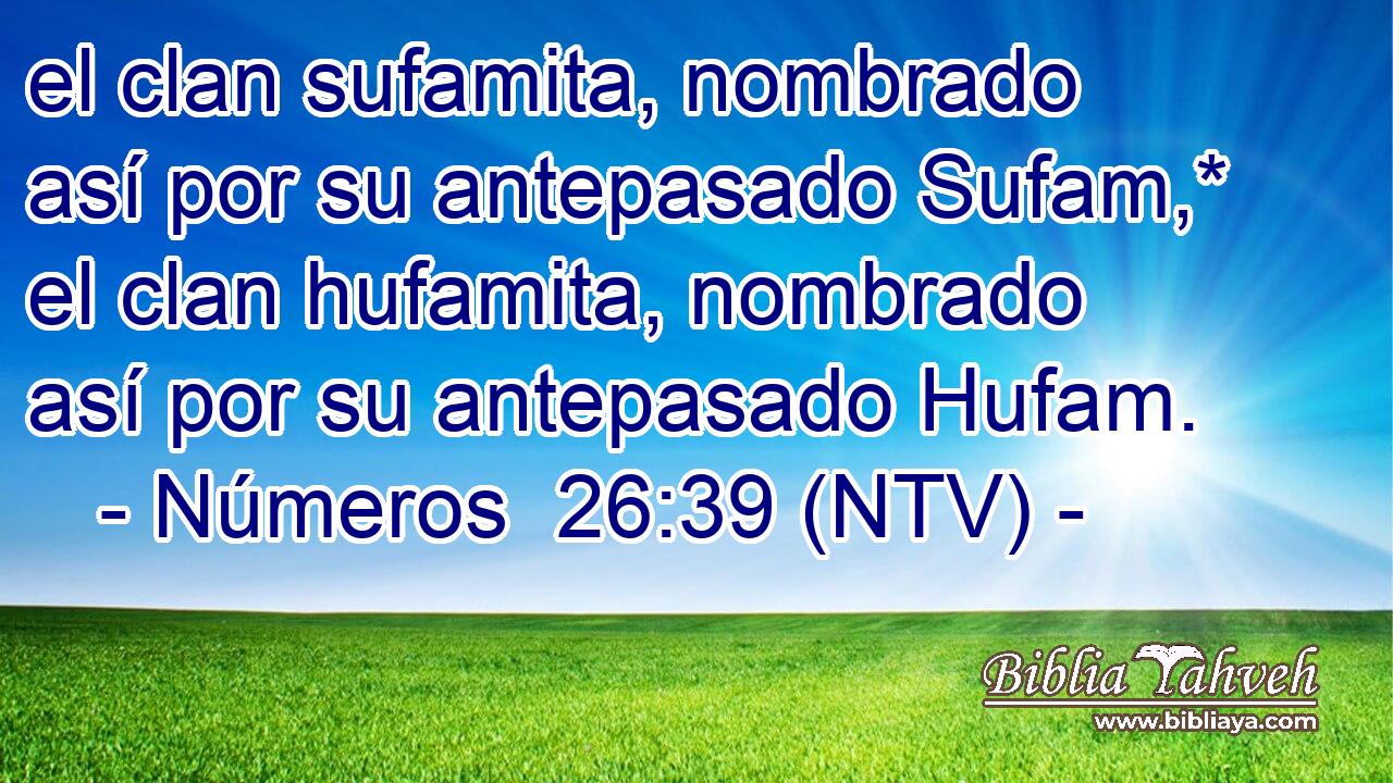 el clan sufamita, nombrado así por su antepasado Sufam,* el clan hufamita, nombrado así por su antepasado Hufam.