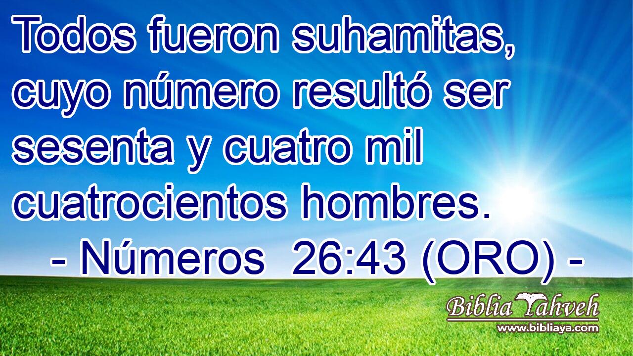  Todos fueron suhamitas, cuyo número resultó ser sesenta y cuatro mil cuatrocientos hombres. 