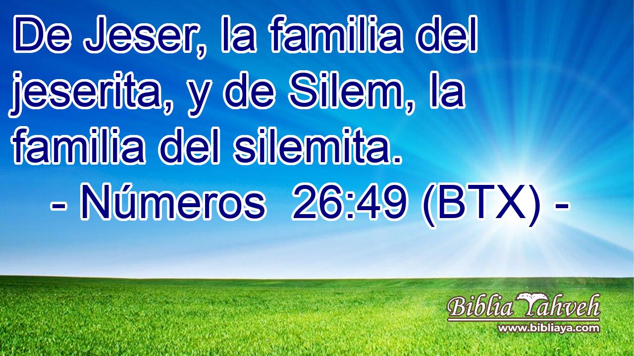 De Jeser, la familia del jeserita, y de Silem, la familia del silemita.