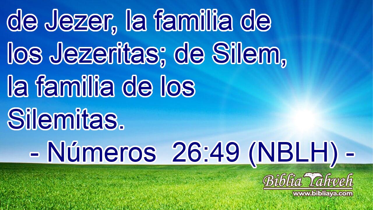  de Jezer, la familia de los Jezeritas; de Silem, la familia de los Silemitas. 