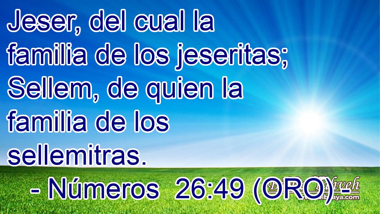  Jeser, del cual la familia de los jeseritas; Sellem, de quien la familia de los sellemitras. 