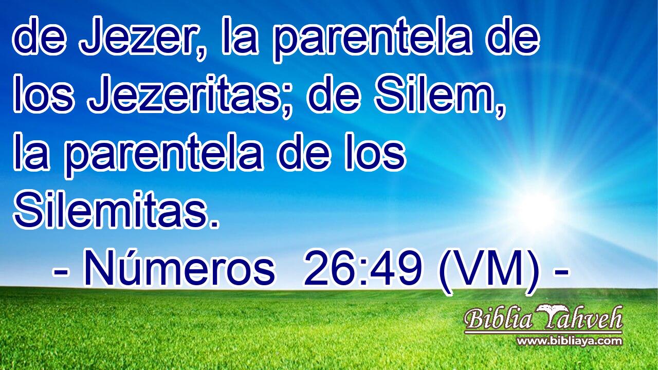  de Jezer, la parentela de los Jezeritas; de Silem, la parentela de los Silemitas. 