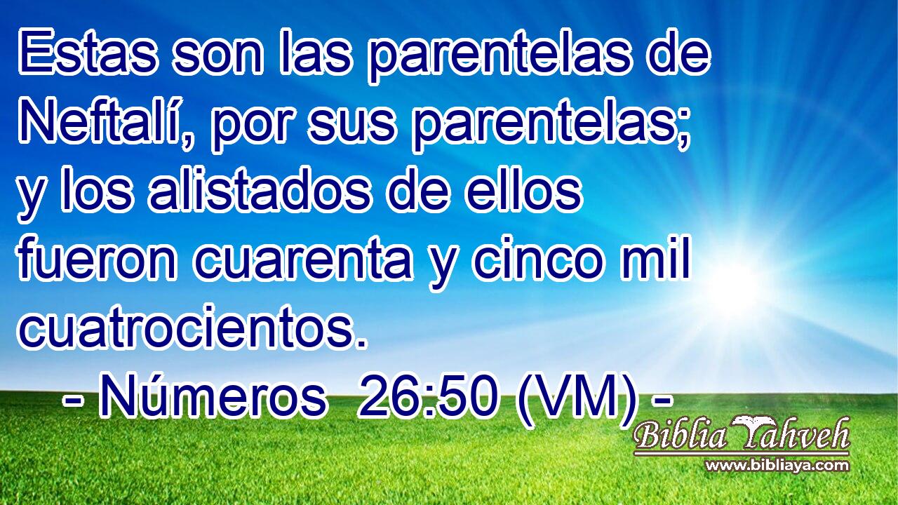  Estas son las parentelas de Neftalí, por sus parentelas; y los alistados de ellos fueron cuarenta y cinco mil cuatrocientos. 