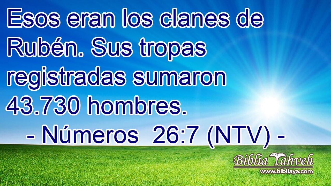 Esos eran los clanes de Rubén. Sus tropas registradas sumaron 43.730 hombres.