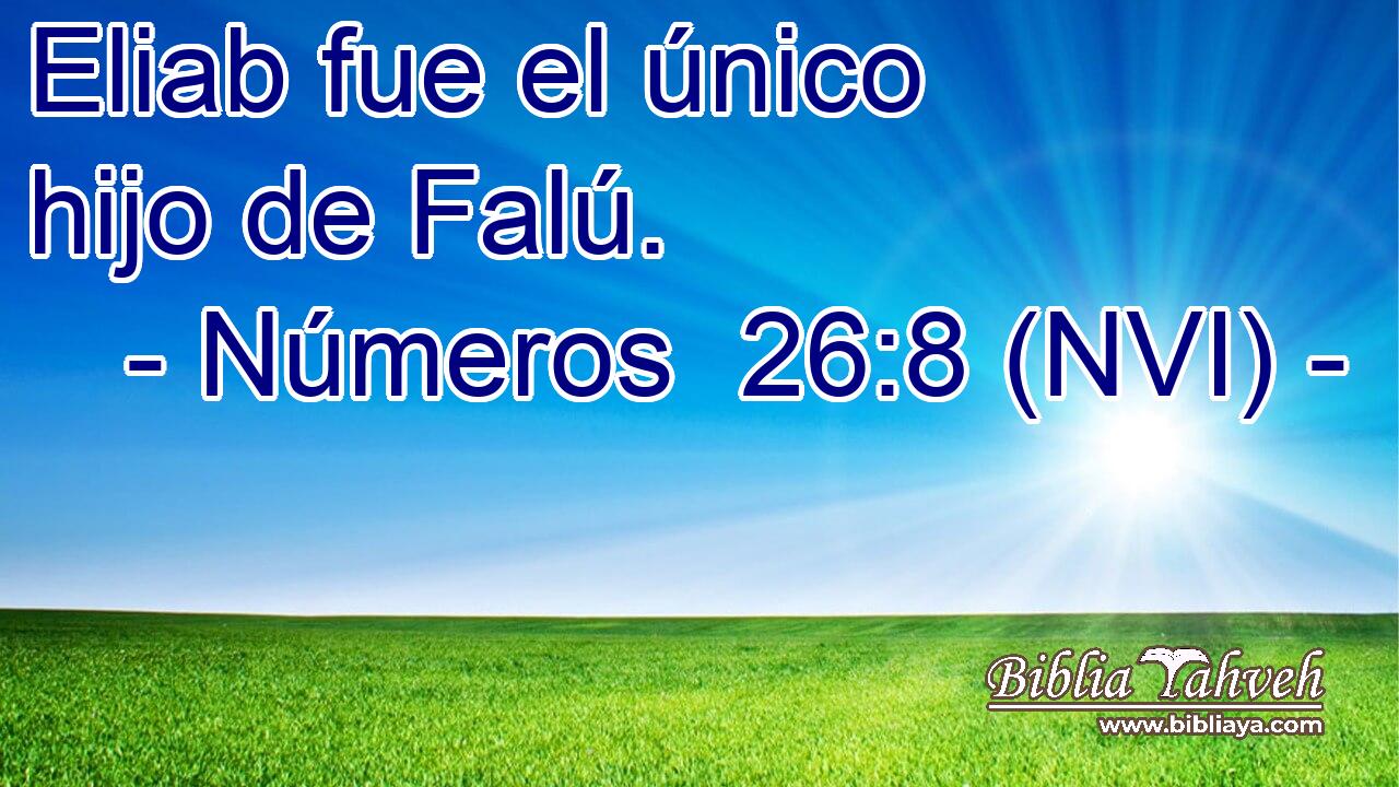  Eliab fue el único hijo de Falú. 