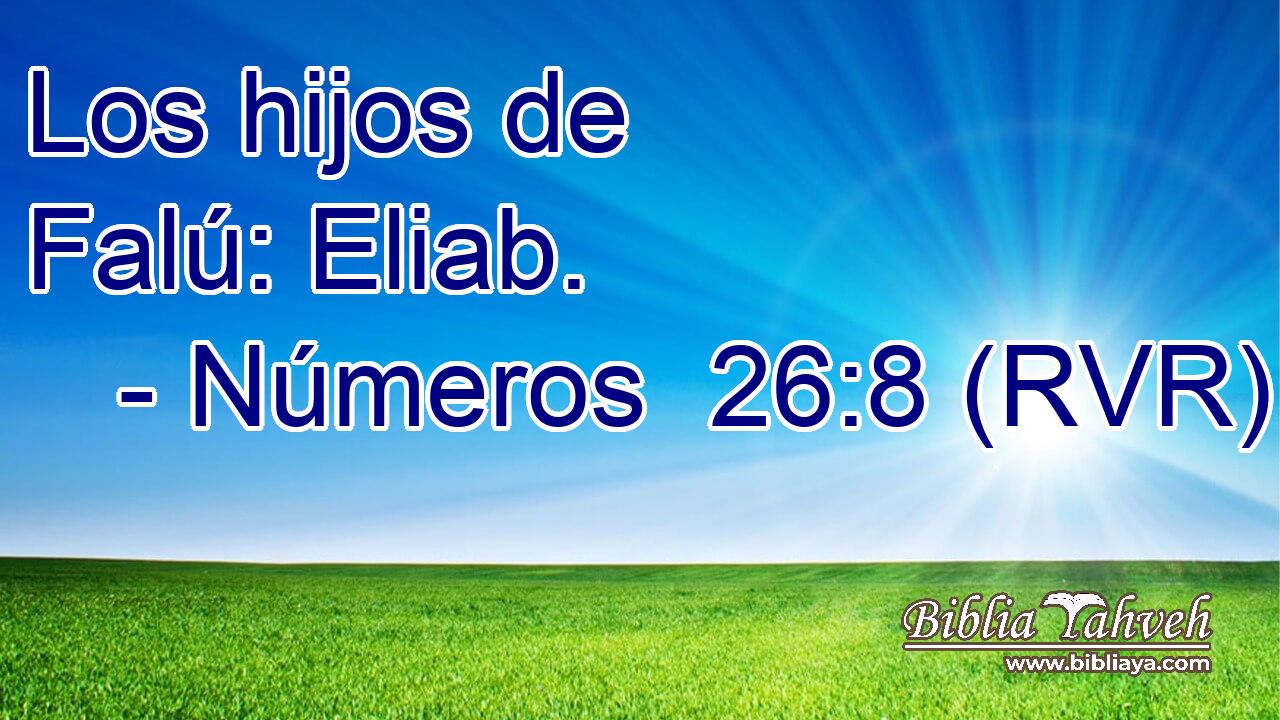 Los hijos de Falú: Eliab.