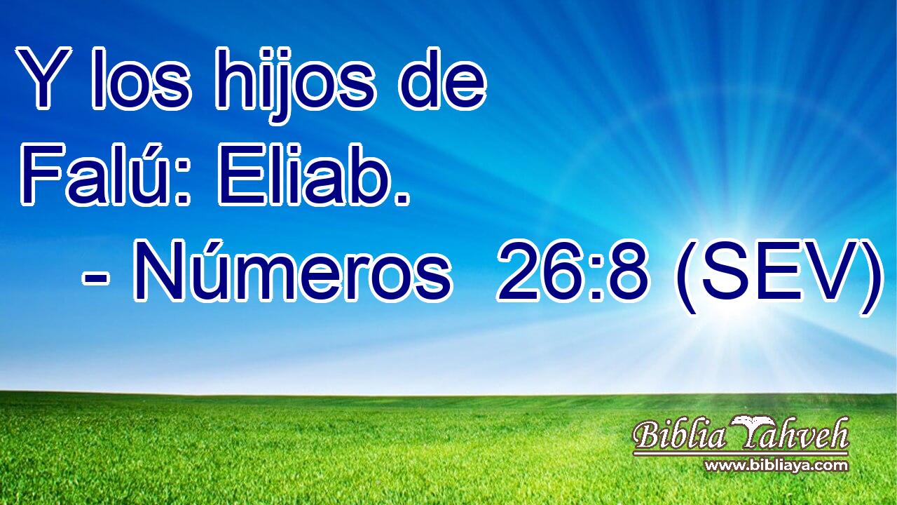 Y los hijos de Falú: Eliab.