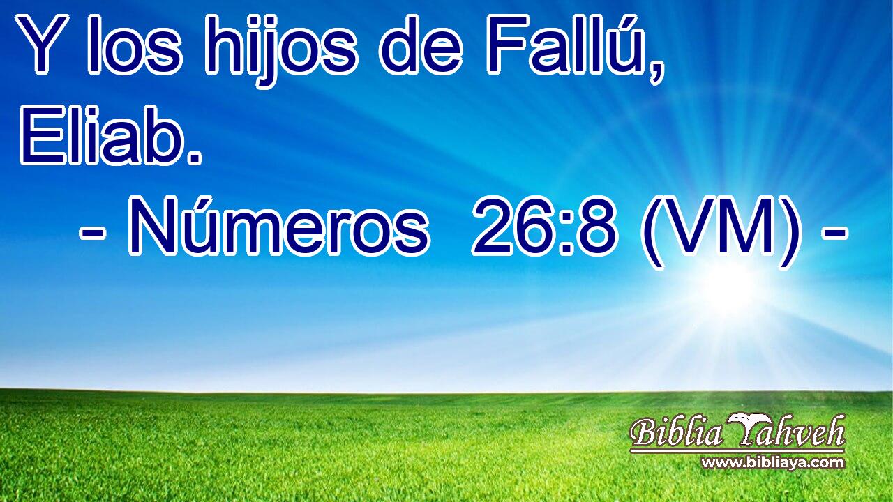  Y los hijos de Fallú, Eliab. 