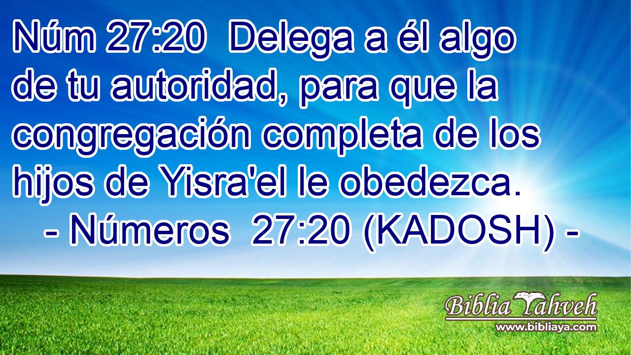  Delega a él algo de tu autoridad, para que la congregación completa de los hijos de Yisra'el le obedezca. 