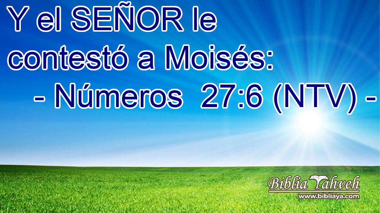 Y el SEÑOR le contestó a Moisés:
