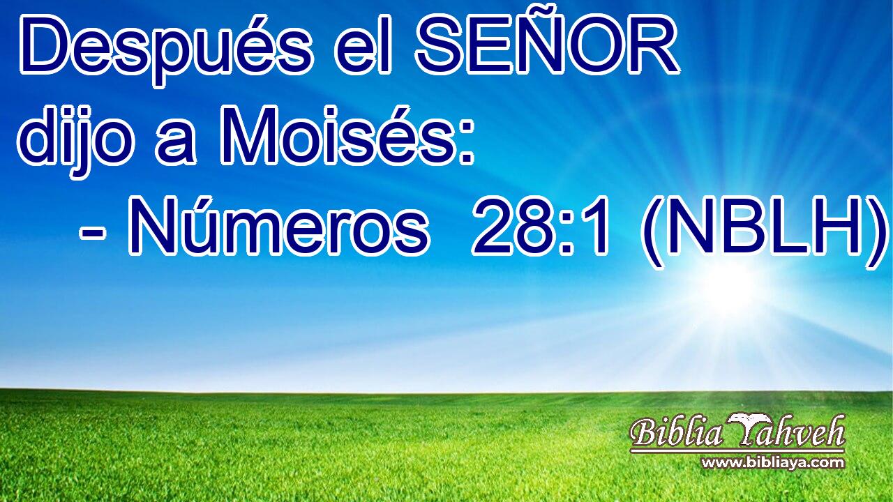  Después el SEÑOR dijo a Moisés: 