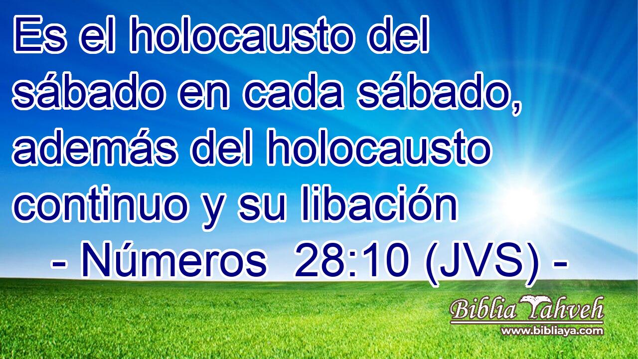 Es el holocausto del sábado en cada sábado, además del holocausto continuo y su libación