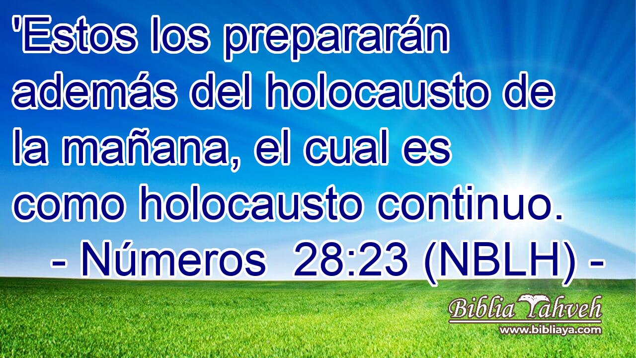  'Estos los prepararán además del holocausto de la mañana, el cual es como holocausto continuo. 