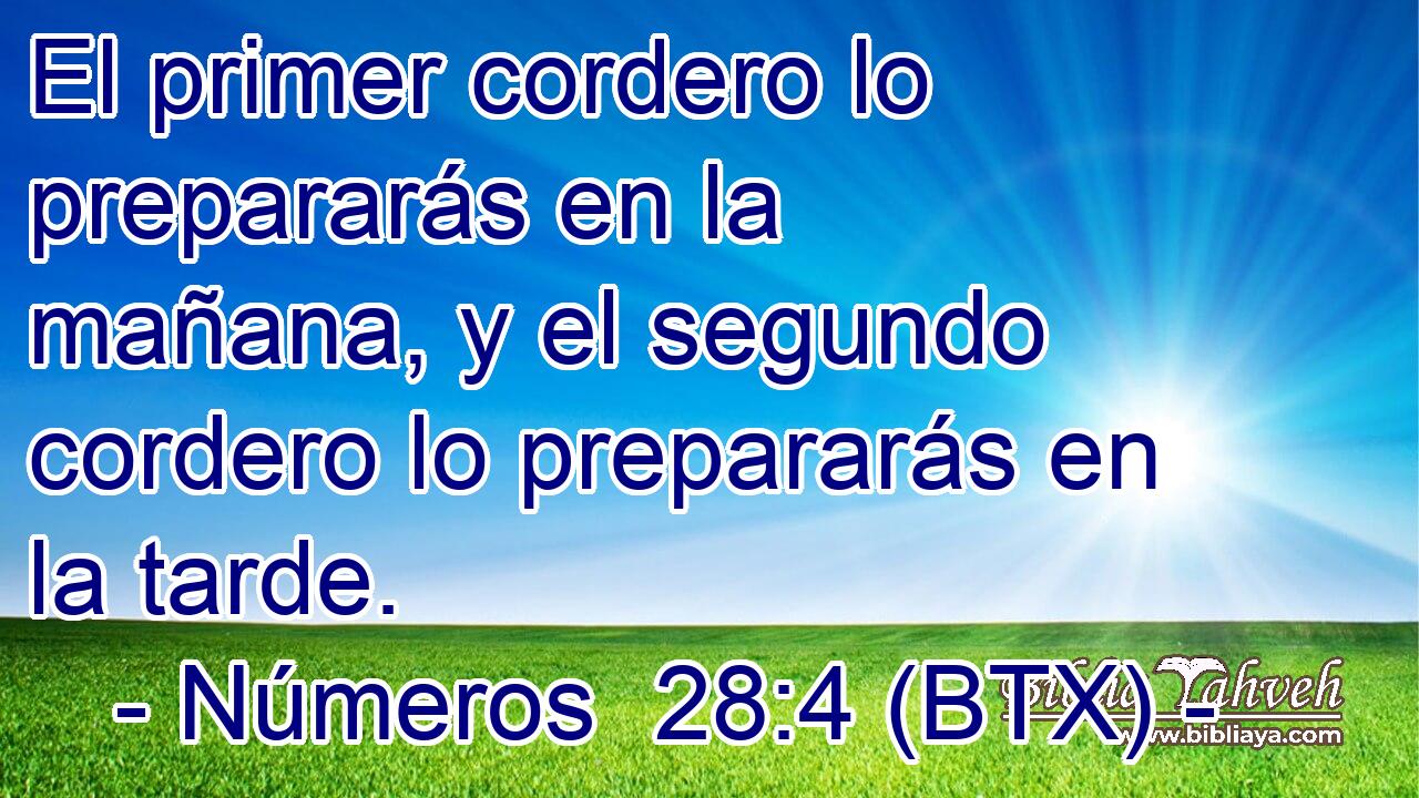 El primer cordero lo prepararás en la mañana, y el segundo cordero lo prepararás en la tarde.