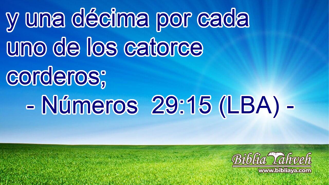 y una décima por cada uno de los catorce corderos;