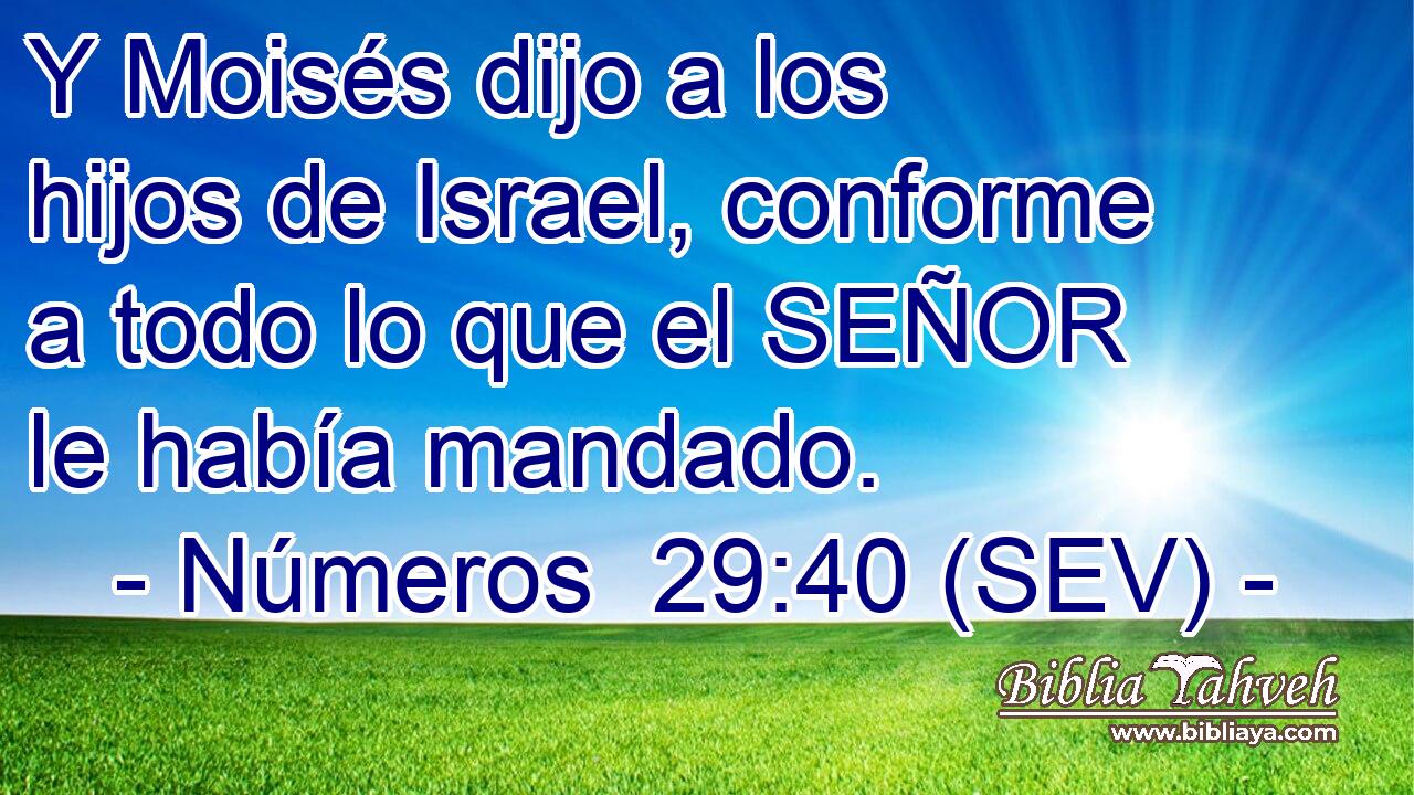 Y Moisés dijo a los hijos de Israel, conforme a todo lo que el SEÑOR le había mandado.