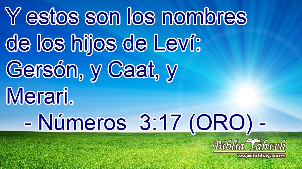  Y estos son los nombres de los hijos de Leví: Gersón, y Caat, y Merari. 
