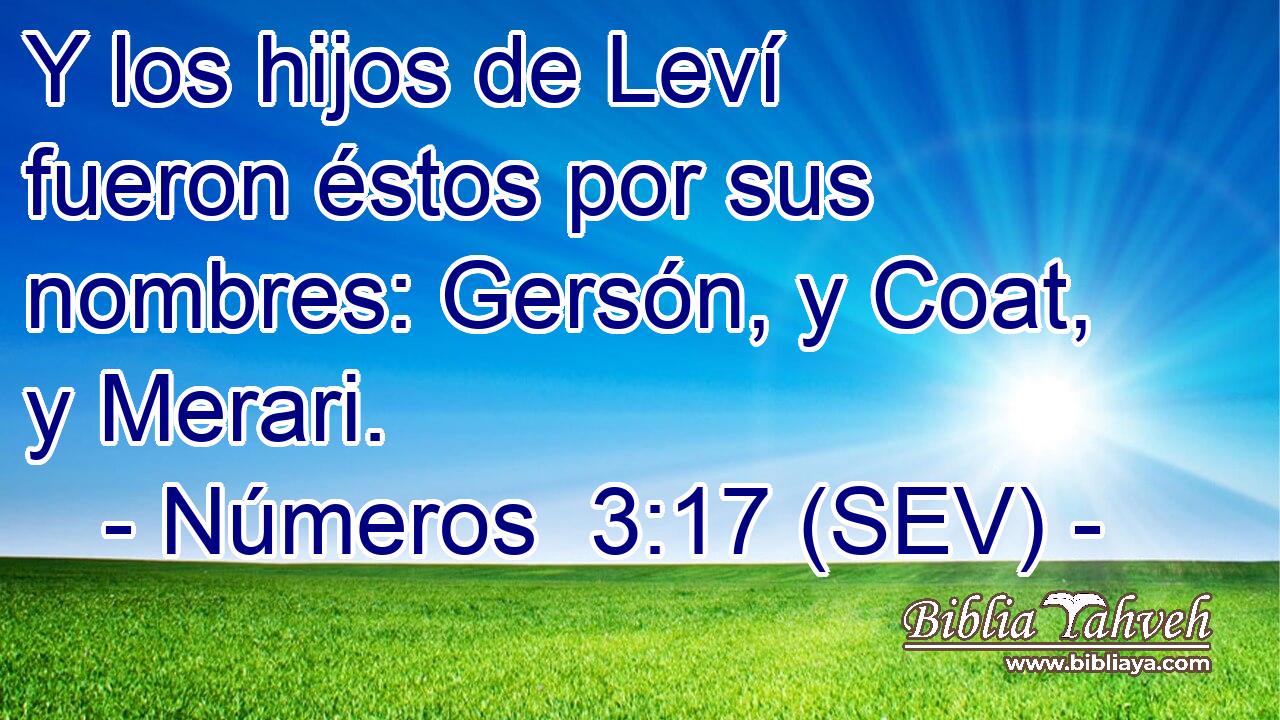 Y los hijos de Leví fueron éstos por sus nombres: Gersón, y Coat, y Merari.