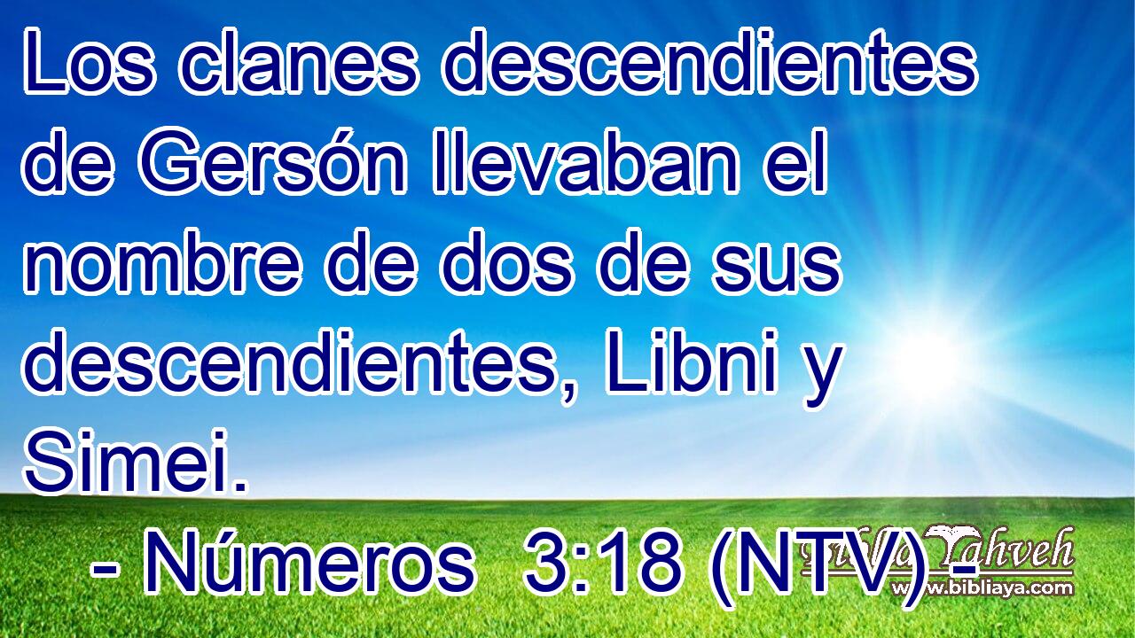 Los clanes descendientes de Gersón llevaban el nombre de dos de sus descendientes, Libni y Simei.